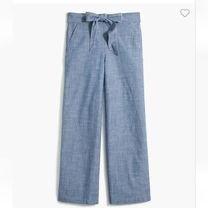 Jcrew chambray tie-waist pants